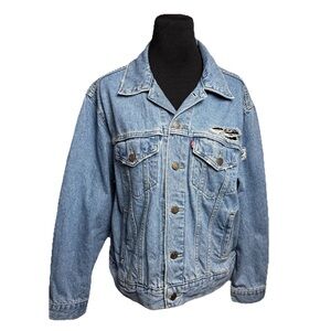 VTG Levi’s Strauss Jean Jacket Denim Trucker SZ XL Ex Boyfriend Light Classic